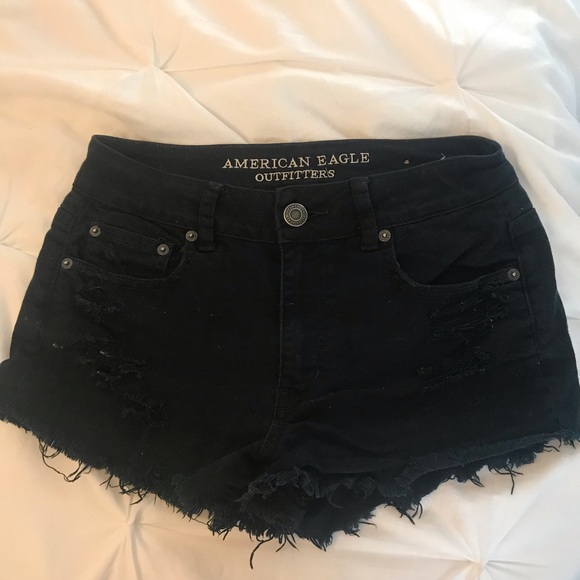 American Eagle Outfitters Pants - BLACK RIPPED SHORTS 🌚